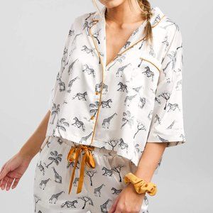 Z Supply JOLIE SAFARI Satin Lounge Set